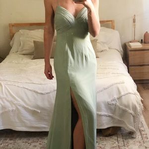 Azazie Dusty Sage Bridesmaid Dress / “Hailey” / Size A4 (fits like size 2 or 4)